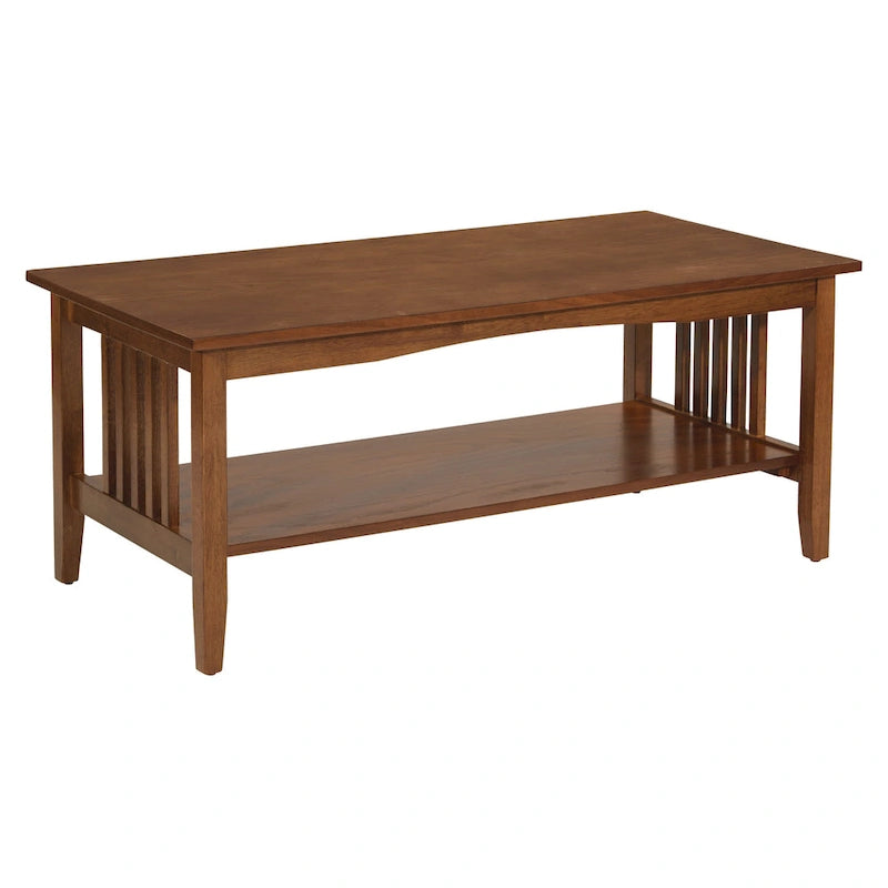 Table basse au fini chêne ton moyen