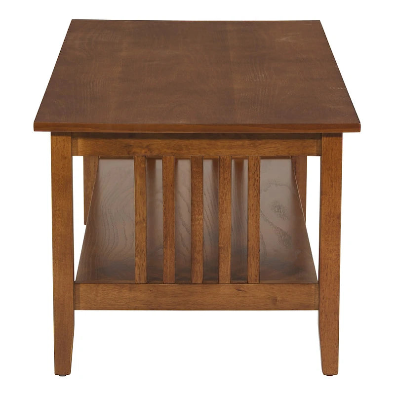 Table basse au fini chêne ton moyen