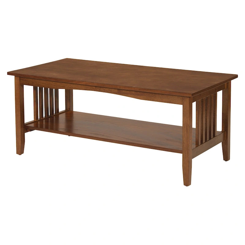 Table basse au fini chêne ton moyen