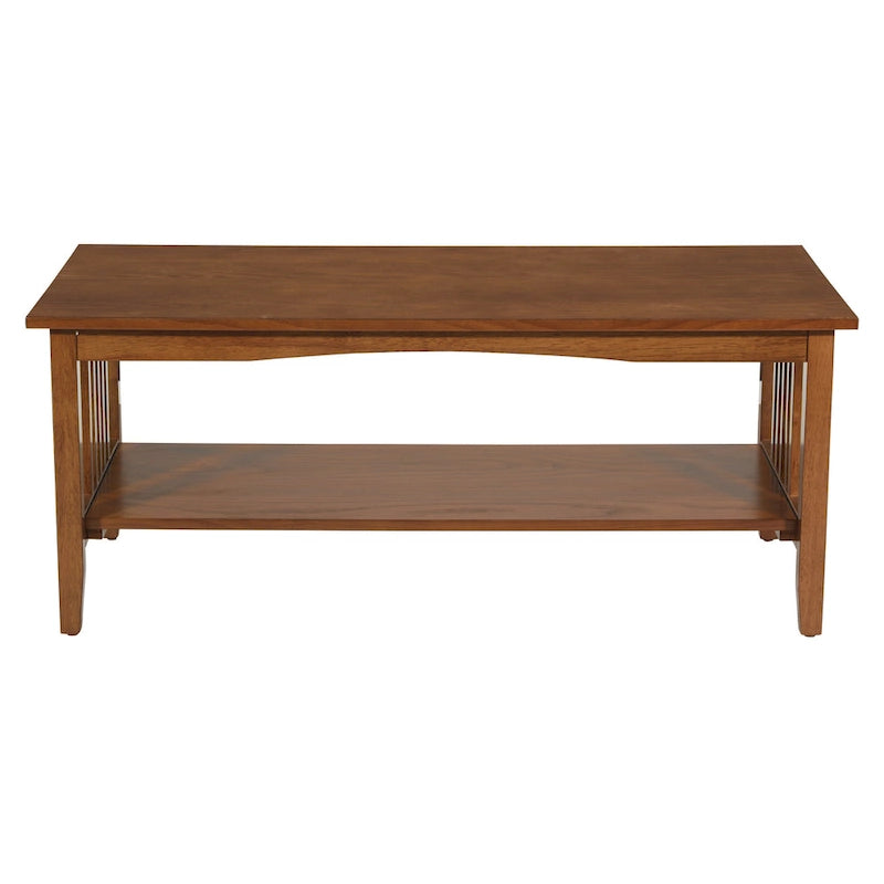 Table basse au fini chêne ton moyen