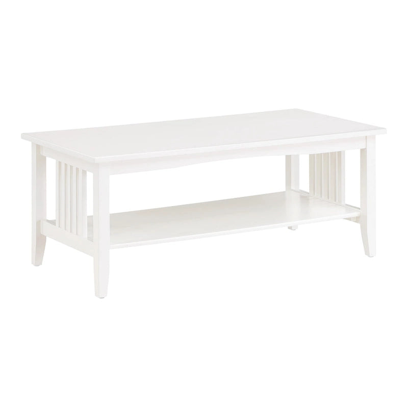 Table basse au fini chêne ton moyen