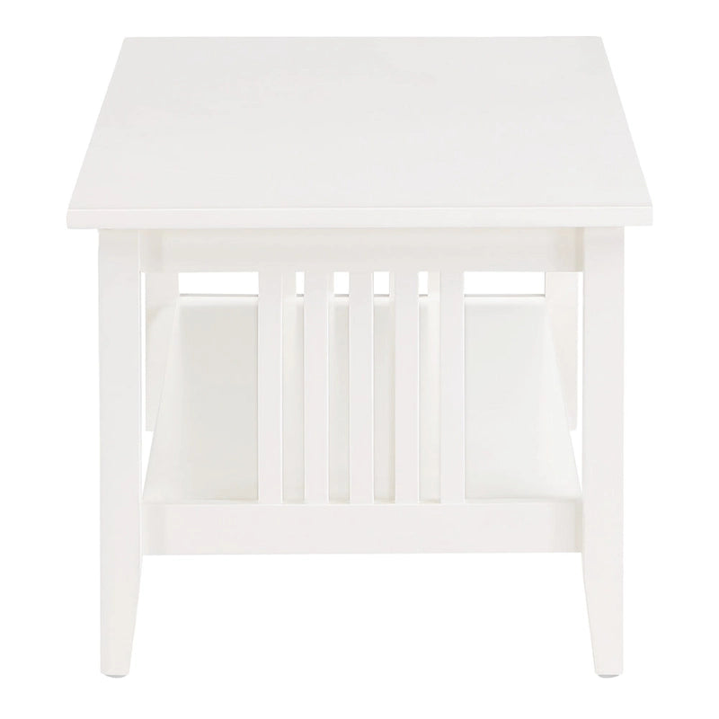 Table basse au fini chêne ton moyen