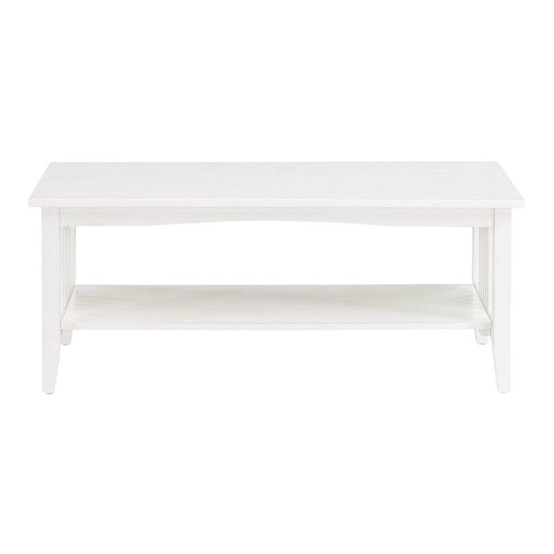 Table basse au fini chêne ton moyen