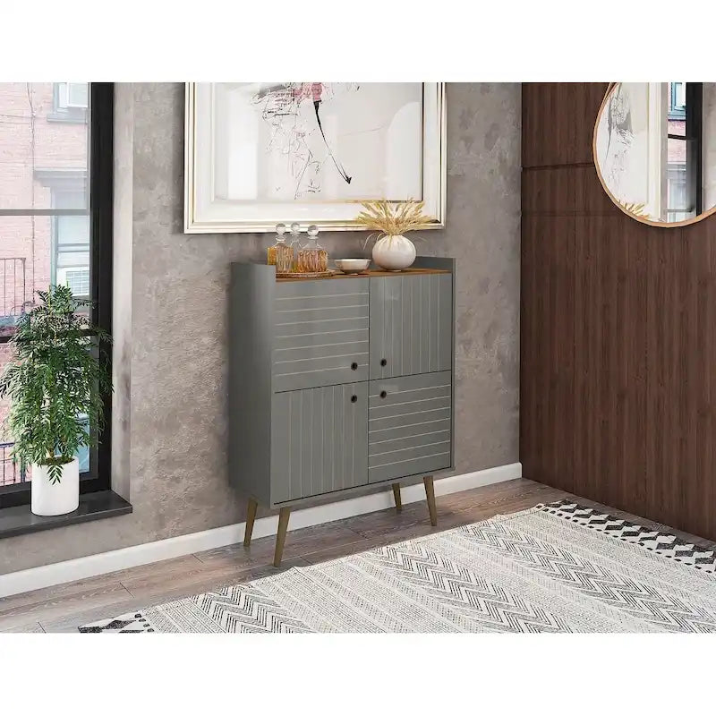 Meuble d'appoint de style Mid-Century Modern de 45,5 po
