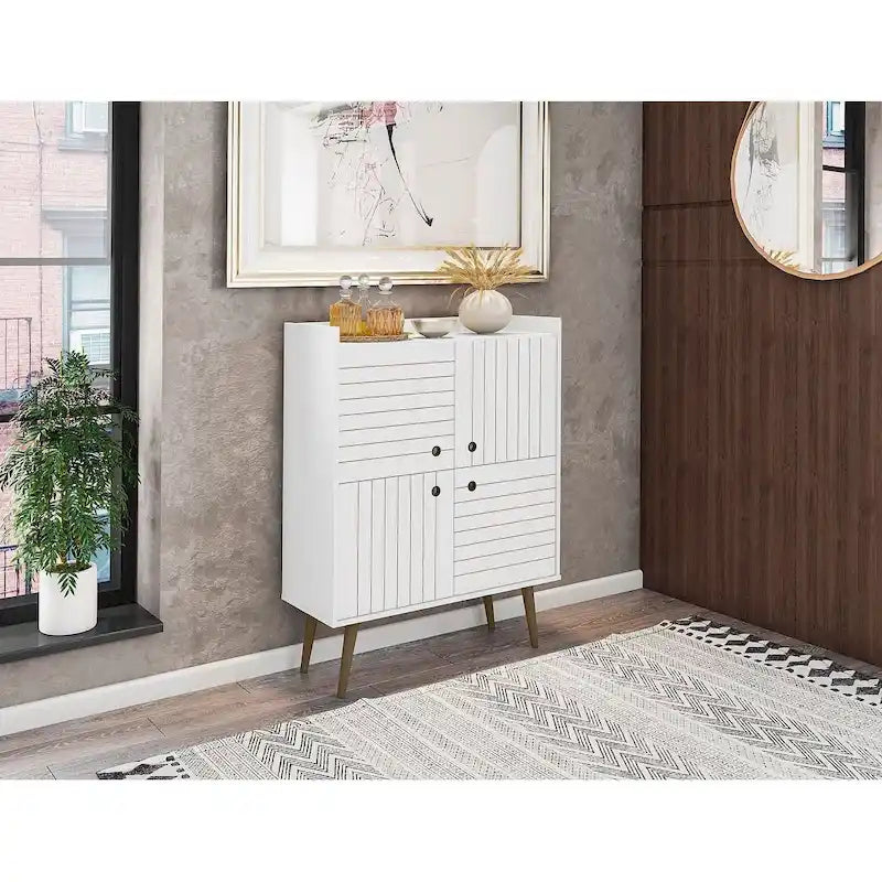 Meuble d'appoint de style Mid-Century Modern de 45,5 po