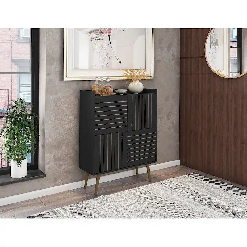 Meuble d'appoint de style Mid-Century Modern de 45,5 po