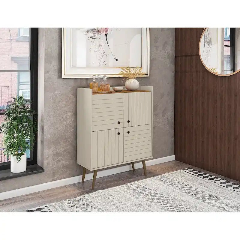Meuble d'appoint de style Mid-Century Modern de 45,5 po