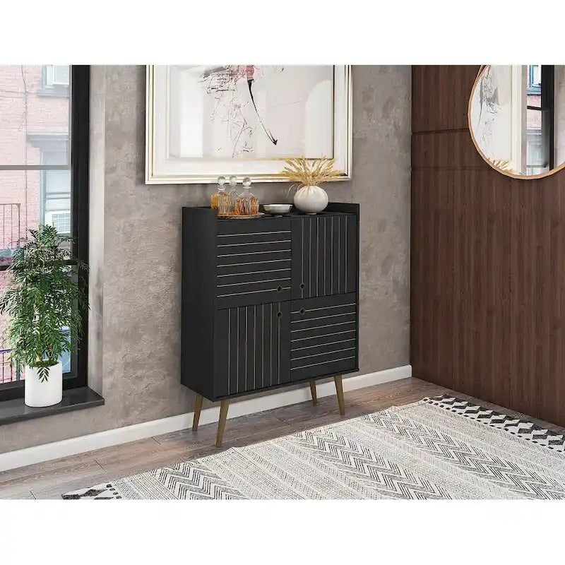 Meuble d'appoint de style Mid-Century Modern de 45,5 po