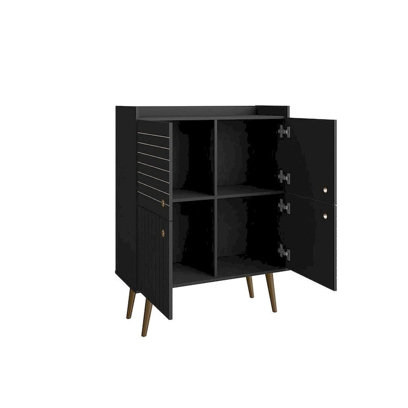 Meuble d'appoint de style Mid-Century Modern de 45,5 po