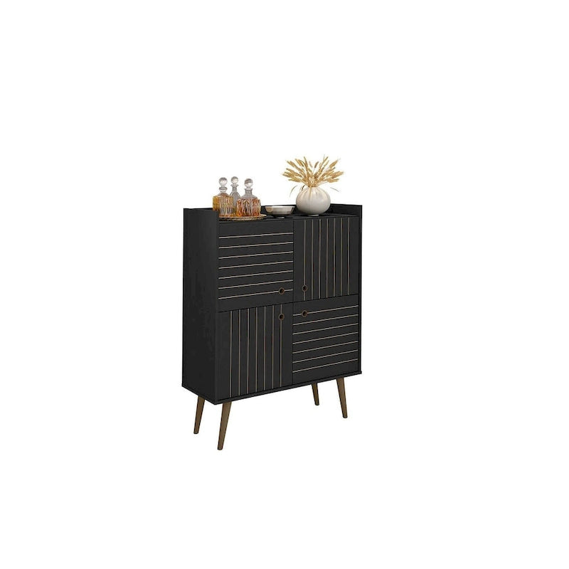 Meuble d'appoint de style Mid-Century Modern de 45,5 po