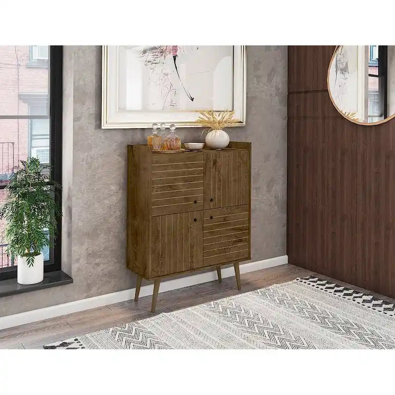Meuble d'appoint de style Mid-Century Modern de 45,5 po