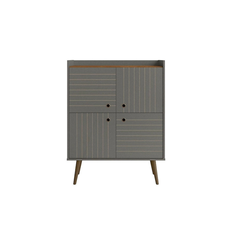 Meuble d'appoint de style Mid-Century Modern de 45,5 po