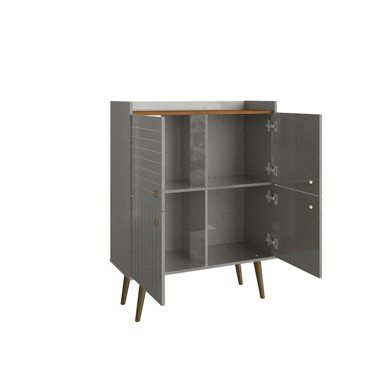 Meuble d'appoint de style Mid-Century Modern de 45,5 po
