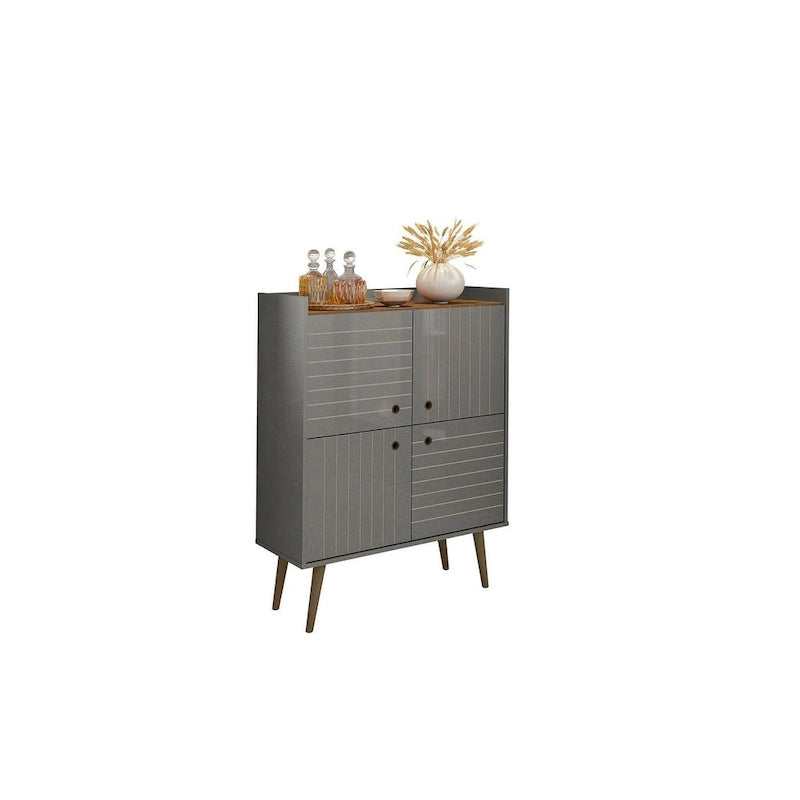 Meuble d'appoint de style Mid-Century Modern de 45,5 po