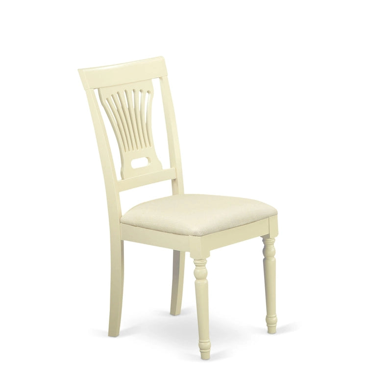 Chaises de salle à manger – Bois massif, ensemble de 2, fini babeurre et cerisier (choix du style de siège)