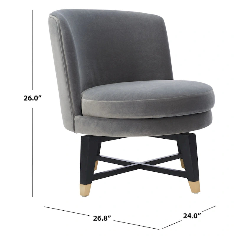 Fauteuil pivotant d'appoint - 24 L x 26,8 P x 26 H - 24Lx27Px26H