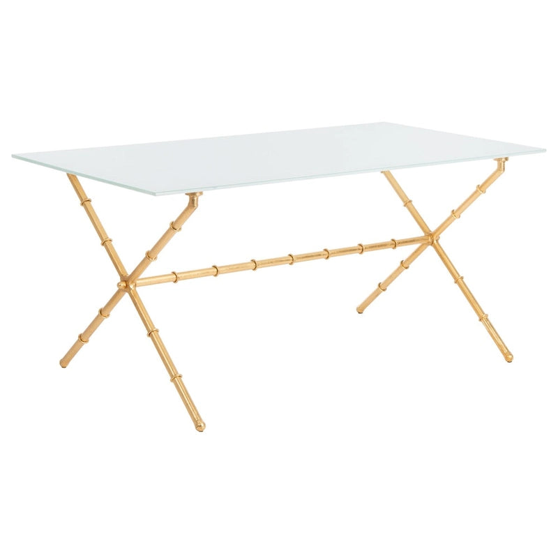Table d'appoint bronze-argent avec plateau en verre - 37,4 x 19,7 x 17
