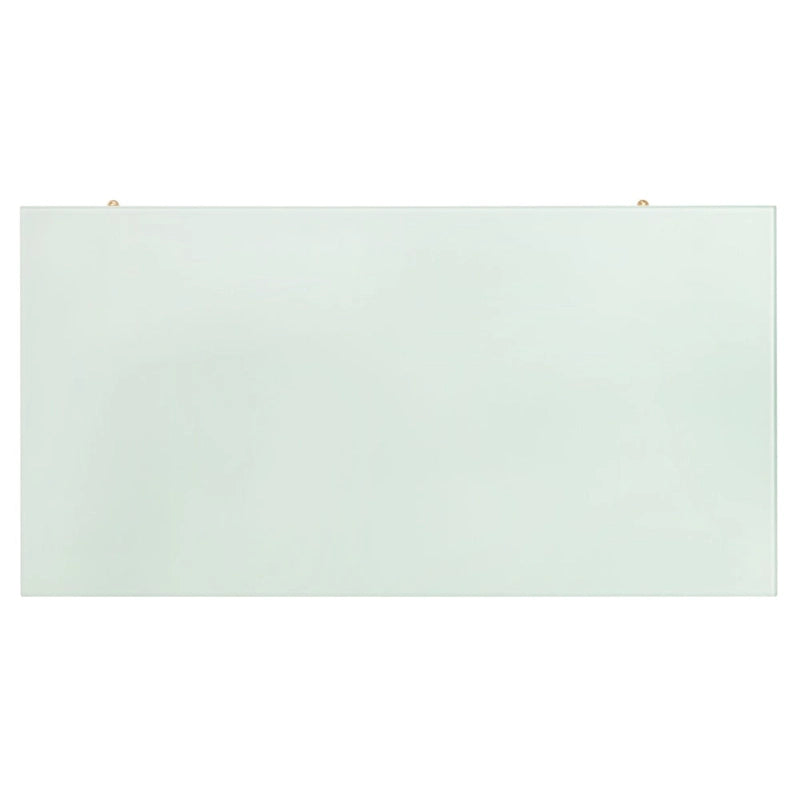 Table d'appoint bronze-argent avec plateau en verre - 37,4 x 19,7 x 17